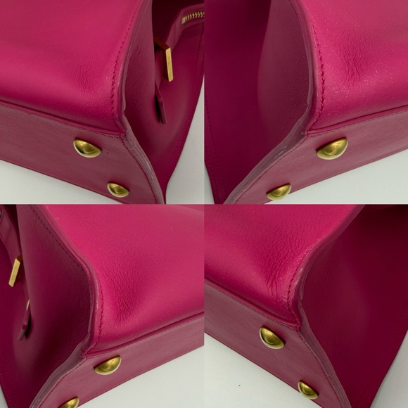 Authentic Yves Saint Laurent pink small cabad tote in smoot calfskin leather - Picture 8 of 15